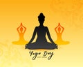 21st june world yoga day background for fitness and relaxation