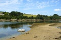 An idyllic summer morning by the creek at St Just in Roseland, Cornwall, UK