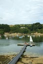 An idyllic summer morning by the creek at St Just in Roseland, Cornwall, UK