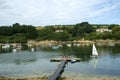 An idyllic summer morning by the creek at St Just in Roseland, Cornwall, UK