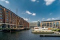 St Katharine Docks Marina Wharf near Tower Bridge in London