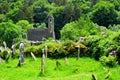 St Kevins Church and burial grounds, Glendalough, Wicklow National Park, Ireland