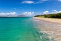 St Kitts taken from a beach on St Nevis Royalty Free Stock Photo