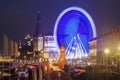 St. Lambert Church, and wheel on Burgplatz in Dusseldorf Royalty Free Stock Photo