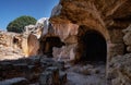 St. Lambrianos catacomb. Paphos Archaeological Park. Cyprus