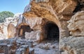 St. Lambrianos catacomb. Paphos Archaeological Park. Cyprus