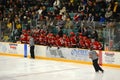 St. Lawrence Bench in NCAA Hockey Game