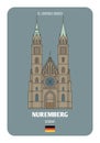 St. Lawrence Church in Nuremberg, Germany. Architectural symbols of European cities