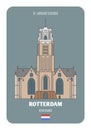 St. Lawrence Church in Rotterdam, Netherlands. Architectural symbols of European cities