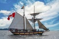 St. Lawrence II Sailing Ship in Tall Ships Festival Royalty Free Stock Photo