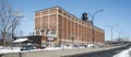 The of St. Lawrence Warehouse with a water tank on the roof in Montreal