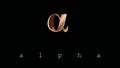 1st letter, logo. Alpha, Greek alphabet. Symbol and sign of the first letter.