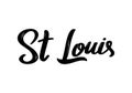 St. Loius - hand drawn lettering name of USA city.