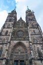 St. Lorenz church in the city Nuremberg, Bavaria, Germany Royalty Free Stock Photo