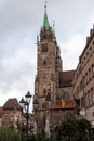 St. Lorenz church in the city Nuremberg, Bavaria, Germany Royalty Free Stock Photo