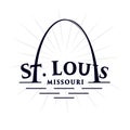 St. Louis logo design. Saint Louis arch. Vector and illustration.