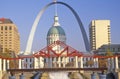 St. Louis Arch and Old Courthouse, MO Royalty Free Stock Photo