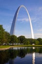 St. Louis arch and reflection Royalty Free Stock Photo