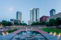 St. Louis downtown skyline buildings at night Royalty Free Stock Photo