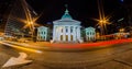 St. Louis downtown skyline buildings at night Royalty Free Stock Photo