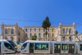 St. Louis French Hospital, and a light train, Jerusalem