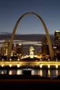 ST Louis Gateway Arch from across Mississippi river Royalty Free Stock Photo