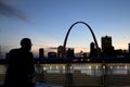 ST Louis Gateway Arch from across Mississippi river Royalty Free Stock Photo