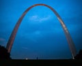 St Louis Gateway Arch by night Royalty Free Stock Photo