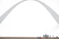 St. Louis Gateway Arch and Tourists Royalty Free Stock Photo