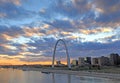 St. Louis, Missouri and the Gateway Arch Royalty Free Stock Photo