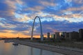 St. Louis, Missouri skyline and the Gateway Arch Royalty Free Stock Photo