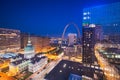 St. Louis, Missouri, USA Downtown Cityscape at Night Royalty Free Stock Photo
