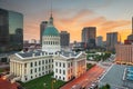 St. Louis, Missouri, USA downtown cityscape with the Old Courthouse Royalty Free Stock Photo