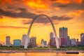 St. Louis, Missouri, USA downtown cityscape Royalty Free Stock Photo