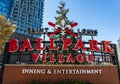 Sign outside Saint Louis Ballpark Village in St Louis MO