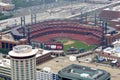 Ariel View of Busch Stadium from The Gateway Arch. St. Louis, MO, USA. June 5, 2014. Royalty Free Stock Photo