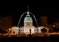 St Louis - old court house at night Royalty Free Stock Photo