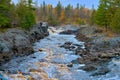 St. louis river, rapids, mn, autumn Royalty Free Stock Photo