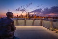 The St. Louis skyline at dusk