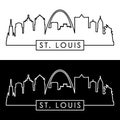 St.Louis skyline. Linear style.