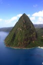 St. Lucia Petit Piton aerial Royalty Free Stock Photo