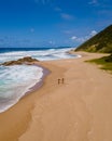 St Lucia South Africa, Mission Rocks beach near Cape Vidal in Isimangaliso Wetland Park in Zululand Royalty Free Stock Photo