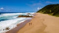 St Lucia South Africa, Mission Rocks beach near Cape Vidal in Isimangaliso Wetland Park in Zululand Royalty Free Stock Photo