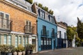 St Lukes Mews cozy cobbled street in Notting Hill neighbourhood in London Royalty Free Stock Photo
