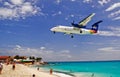 St. Maarten Maho Bay Liat Plane Landing