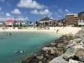 St.Maartin island panoram and beach line