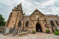 St. Machar's Cathedral with cemetery at its gates and medieval construction, Aberdeen, Scotland.