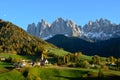 St. Magdalena in the Dolomites Royalty Free Stock Photo