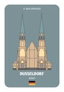 St. Maria Empfaengnis in Dusseldorf, Germany. Architectural symbols of European cities