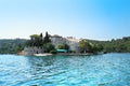 St. Marija monastery on litle island on Mljet Royalty Free Stock Photo